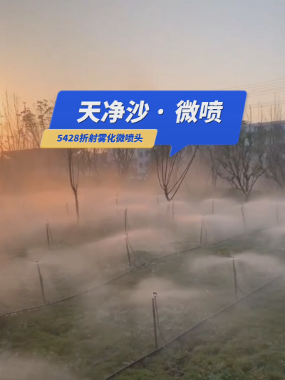 【天净沙&middot;微喷】枯藤老树昏鸦，草地仙境人家，地插微喷雾化，夕阳西下，灌溉，你问，我答！#5428折射雾化微喷头 #微喷 #华维集团