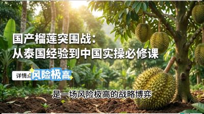 第一节：榴莲突围战：选址决策指南，告别赌运气，用硬指标圈定&ldquo;优生，课程：《国产榴莲突围战：从泰国经验到中国实操的8堂必修课（高阶实战版）》