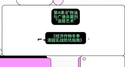 第4节：【替代方案】矿物油与广谱杀菌剂的&ldquo;混搭艺术&rdquo;，课程：《经济作物冬季清园&middot;实战防坑指南》#识农AI