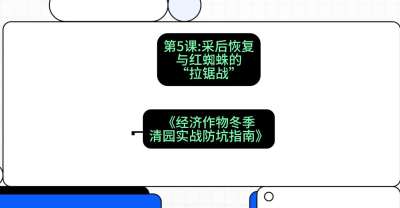 第5节：【柑橘清园】采后恢复与红蜘蛛的&ldquo;拉锯战&rdquo;，课程：《经济作物冬季清园&middot;实战防坑指南》#识农AI