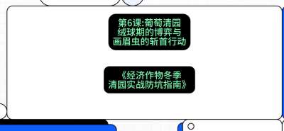 第6节：【葡萄清园】绒球期的博弈与画眉虫的&ldquo;斩首行动&rdquo;，课程：《经济作物冬季清园&middot;实战防坑指南》#识农AI